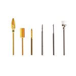 Load the image into the gallery viewer, JCMASTER® 5x Premium Nagelfräser Bits Hartmetall 2.35mm Inkl. 1x Bürstenbit Maniküre/Pediküre Aufsatz Professionelles Schleifkörper Set Nagelstudio mit Halterung JCMASTER