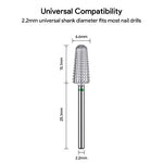 Cargue la imagen en el visor de la galería, JCMASTER MCA651C, Nagelfräser Bit Premium, 2,35mm, Hartmetall Longlife, Aufsatz Gelnägel, Acryl Maniküre, Pediküre, Hornhaut, Stärke Grob, MCA651C JCMASTER