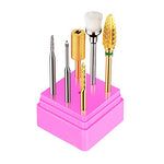 Load the image into the gallery viewer, JCMASTER® 5x Premium Nagelfräser Bits Hartmetall 2.35mm Inkl. 1x Bürstenbit Maniküre/Pediküre Aufsatz Professionelles Schleifkörper Set Nagelstudio mit Halterung JCMASTER