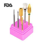 Load the image into the gallery viewer, JCMASTER® 5x Premium Nagelfräser Bits Hartmetall 2.35mm Inkl. 1x Bürstenbit Maniküre/Pediküre Aufsatz Professionelles Schleifkörper Set Nagelstudio mit Halterung JCMASTER