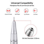 Load the image into the gallery viewer, Nagelfräser + Keramik Bits JCMASTER® Premium Set 30.000 U/min Gelnägel & Acrylnägel Inkl Aufsätze Fußpflegegerät Stufenlose Regulierung, Elektrische Nagelfeile, Maniküre ≫EasyPro+≪ JCMASTER