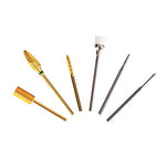 Load the image into the gallery viewer, JCMASTER® 5x Premium Nagelfräser Bits Hartmetall 2.35mm Inkl. 1x Bürstenbit Maniküre/Pediküre Aufsatz Professionelles Schleifkörper Set Nagelstudio mit Halterung JCMASTER