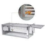 Cargue la imagen en el visor de la galería, RatzFatz® XXL Lebendfalle Für Alle Kleintiere, Wiederverwendbar, Draußen & Drinnen, silber RatzFatz