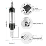 Cargue la imagen en el visor de la galería, Deluxe Nagelfräser Komplettset JSDA Power JD 400 Studio-Fräser + 4x Premium Keramik Bits + 4 Diamant Bits + 100 Schleifhülsen JCMaster Beauty