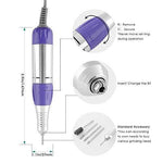 Carica l'immagine nel visualizzatore della galleria, JSDA Profi Nagelfräser JD200 + 4x Diamant Bits, Set JCMaster