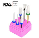 Cargue la imagen en el visor de la galería, Premium Nagelfräser Komplettset JSDA Power JD 400 Studio-Fräser + 6x Premium Keramik Bits + 4 Diamant Bits JCMaster Beauty