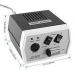 Cargue la imagen en el visor de la galería, Premium Nagelfräser Komplettset JSDA Power JD 400 Studio-Fräser + 6x Premium Keramik Bits + 4 Diamant Bits JCMaster Beauty