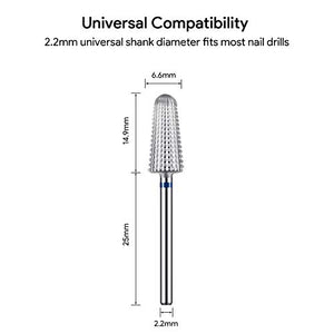 JCMASTER® Nagelfräser Bit Premium, 2,35mm, Hartmetall  Longlife, Aufsatz Gelnägel, Acryl Maniküre, Pediküre, Hornhaut, Medium Stärke, MCA652M ≫+SERIES≪ JCMASTER